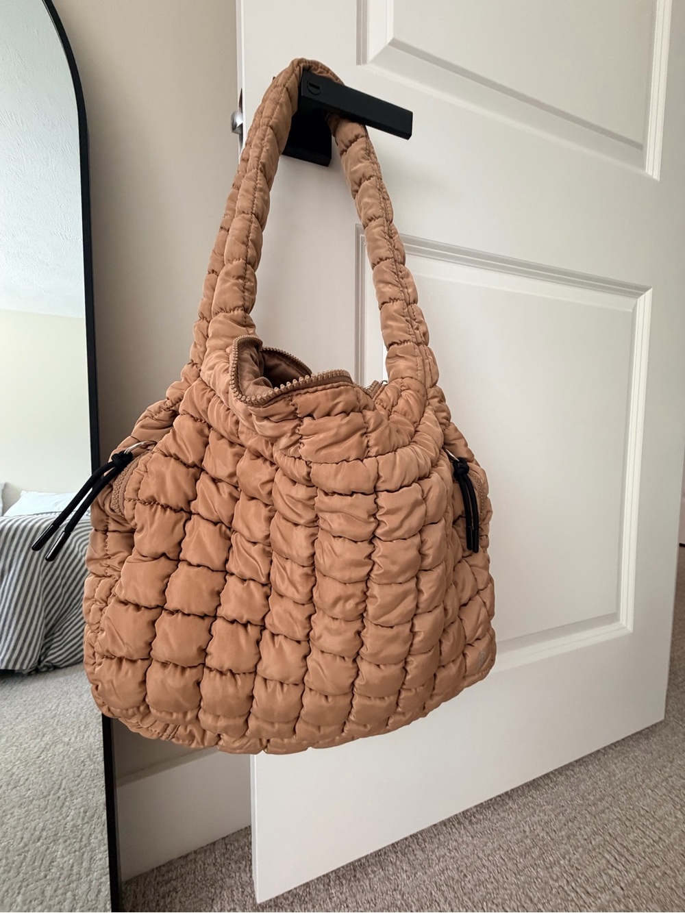 FP Movement by Free People Quilted Puffer Crossbody Bag in Tan - Picture 3 of 6